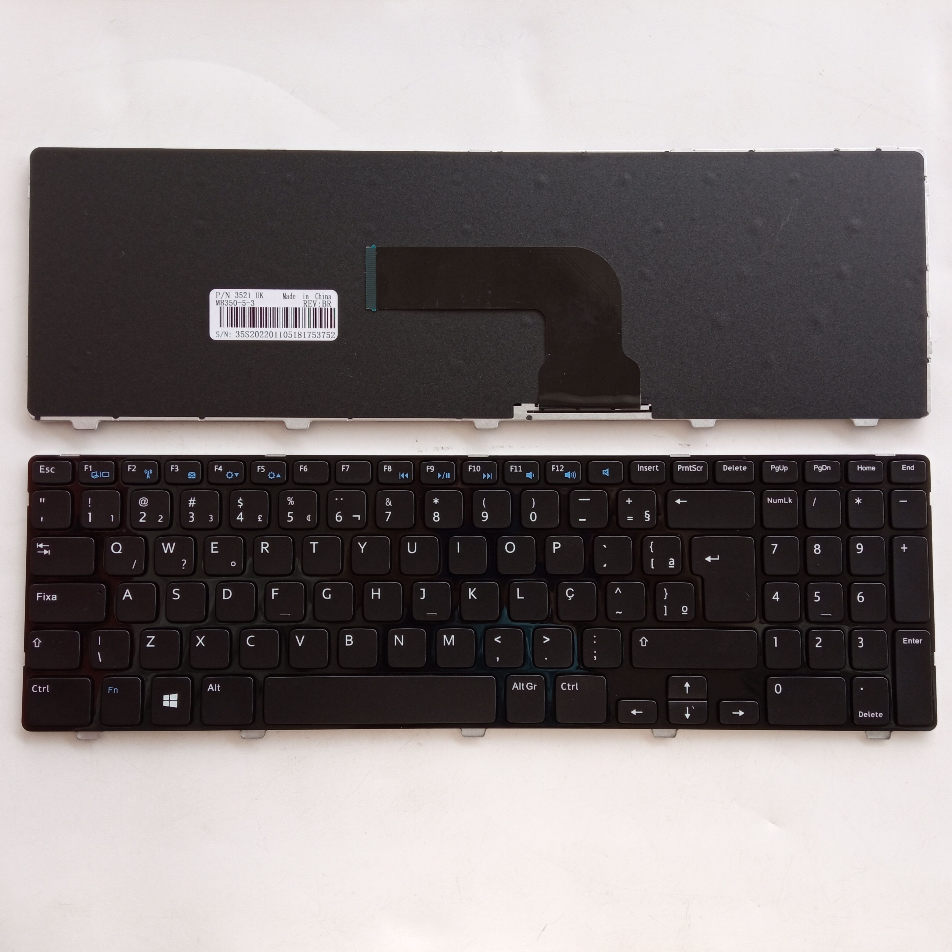 Picture of New Replacement Laptop Keyboard For DELL 3521/3531/5521/3537/5537/5535/2521 BLACK FRAME BLACK (OEM) BR Layout